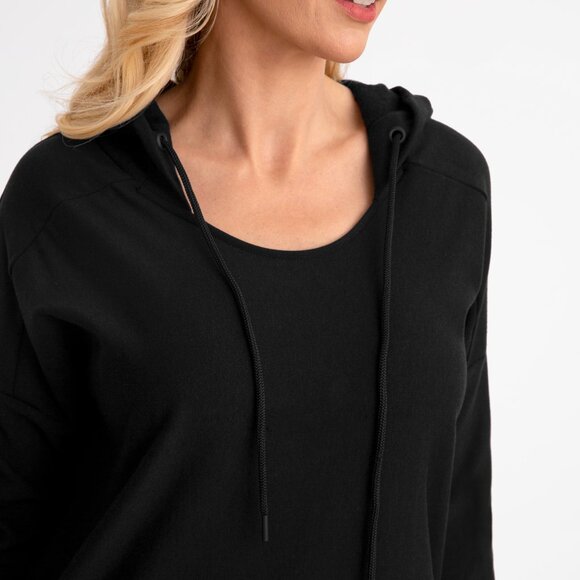 Bamboo Fleece Hoodie, Black - Picture 5 of 5